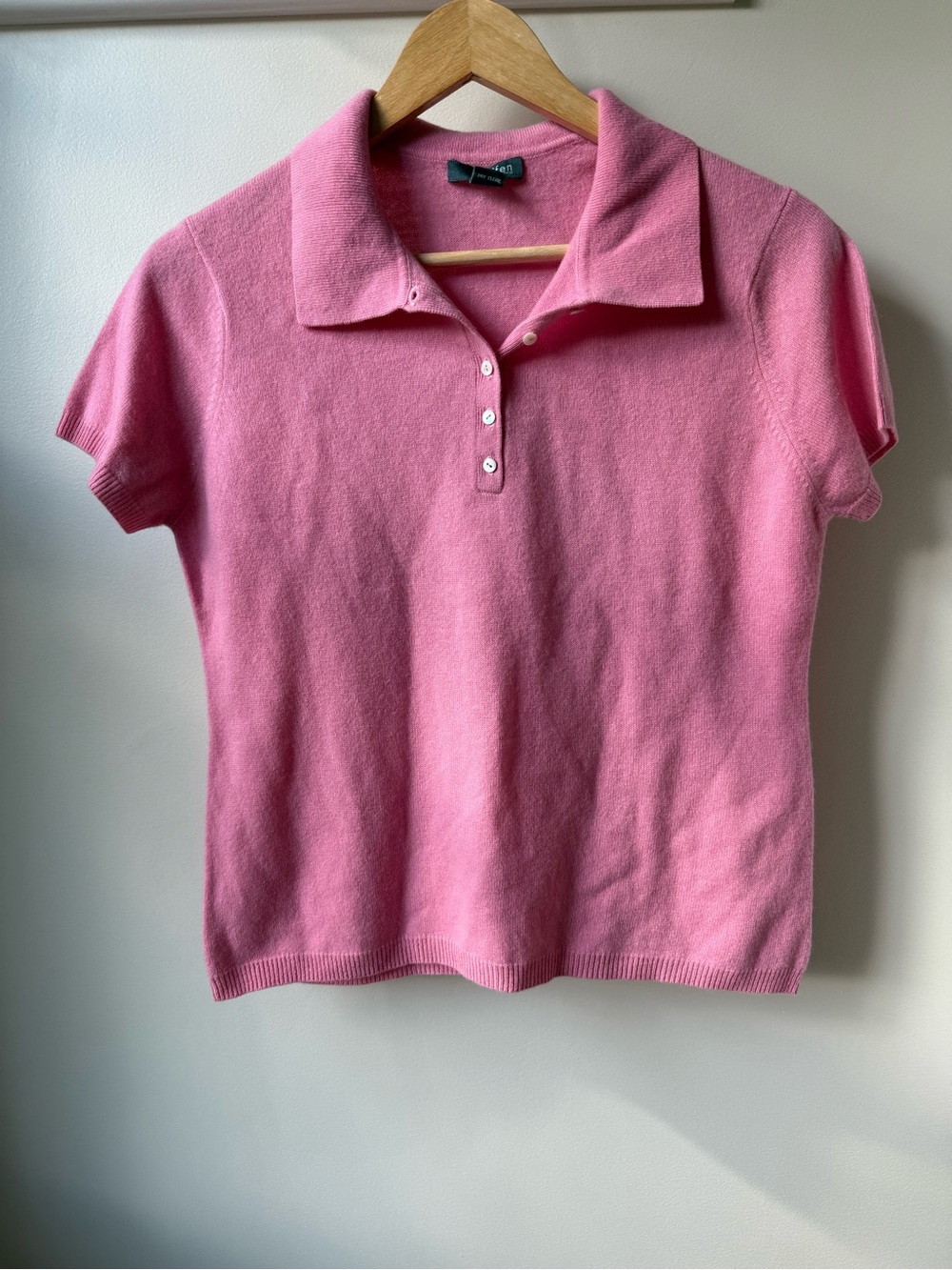GRIFFEN 100% Cashmere Polo Shirt Sweater Preppy Tennis Quiet‎ Luxury Old Money L